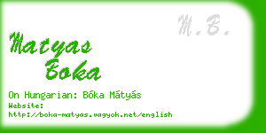 matyas boka business card